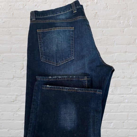 TRUE CRAFT Mens Denim Distressed Straight Jeans - Picture 9 of 16